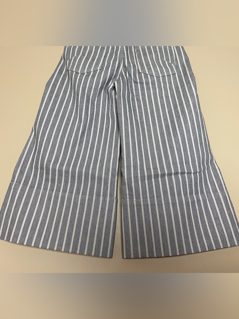 Anthropologie Pilcro Foxglove Flare Pants Women Size 30 Striped Cropped Wide Leg - Picture 6 of 15